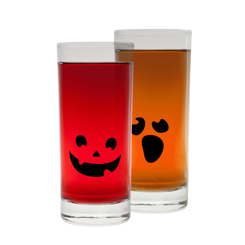Upiorne naklejki halloweenowe do dekoracji szkła - 16 szt.