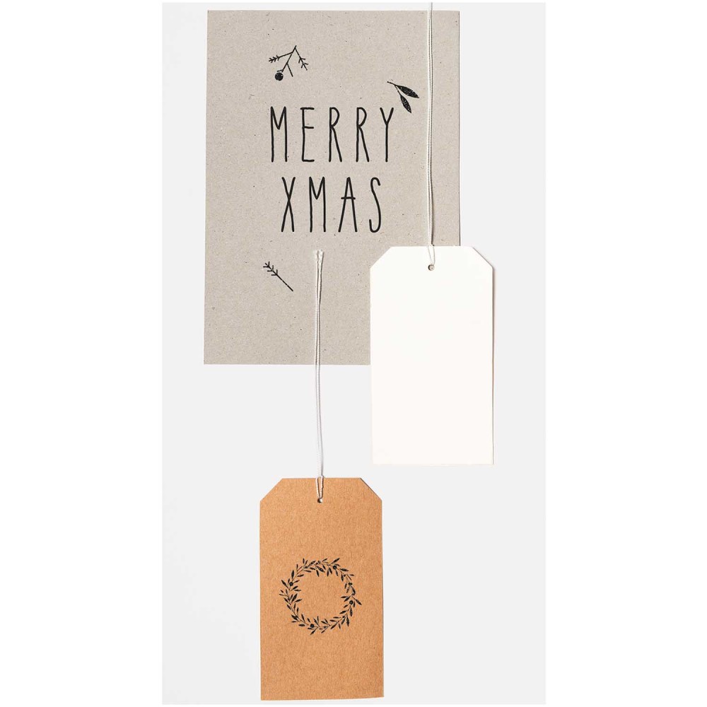 Zestaw stempli  drewnianych - Rico Design - Xmas, wianki, 6 szt.