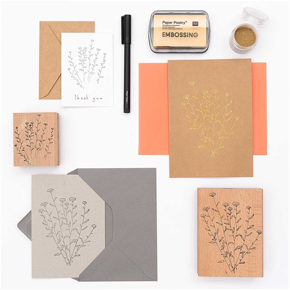 Wooden stamp - Rico Design - Anise, 6 x 7,5 x 2 cm