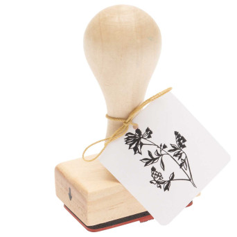 Stempel na drewnianym gryfie - Rico Design - Kwiat dzwonka