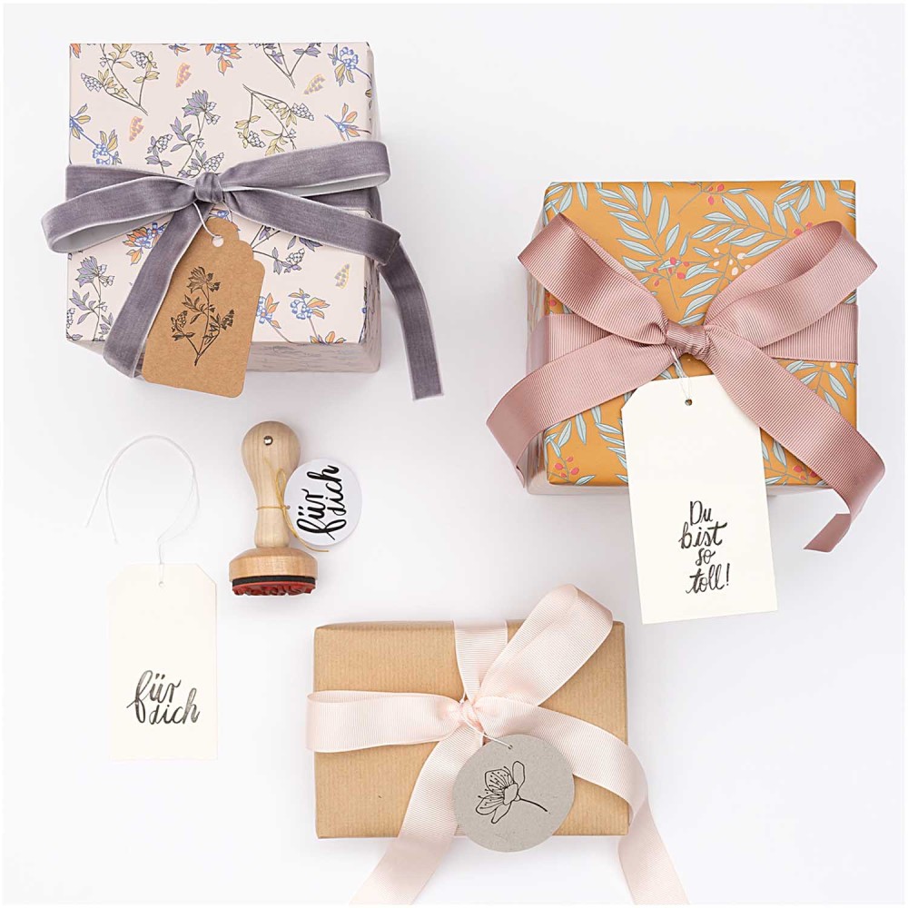 Rubber stamp with wooden handle - Rico Design - Bell flower