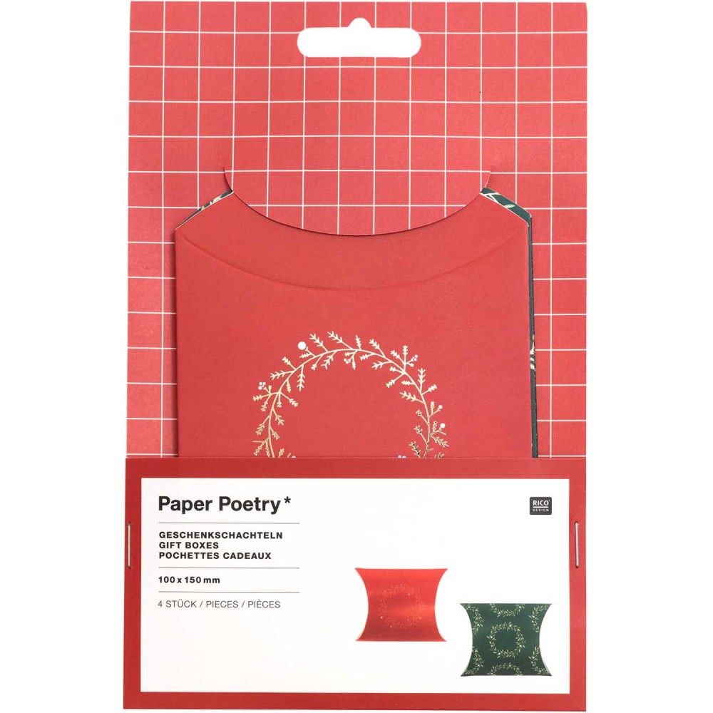 Pudełka na prezenty - Paper Poetry - Wieńce 4 szt.