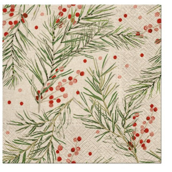 Decorative napkins - Paw - Springs Holly, 20 pcs.