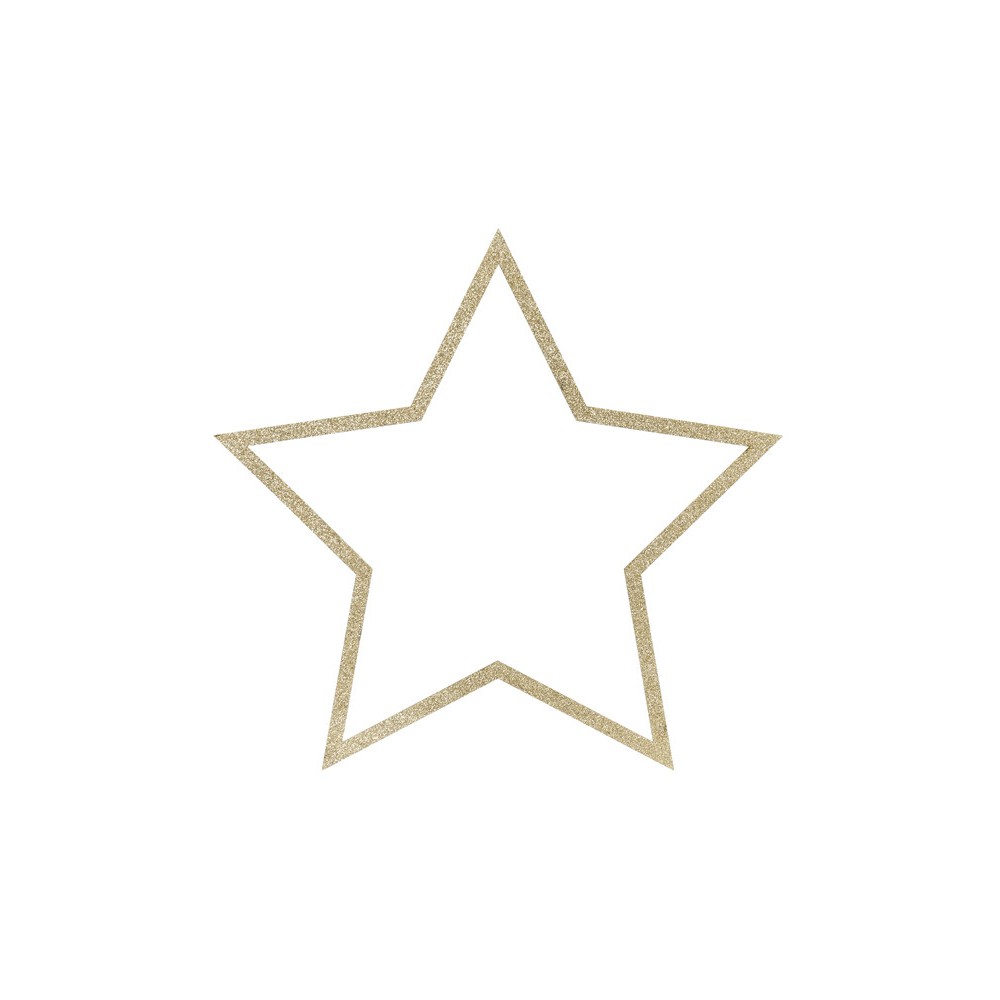 Hanging glitter stars decorations - 3 pcs.