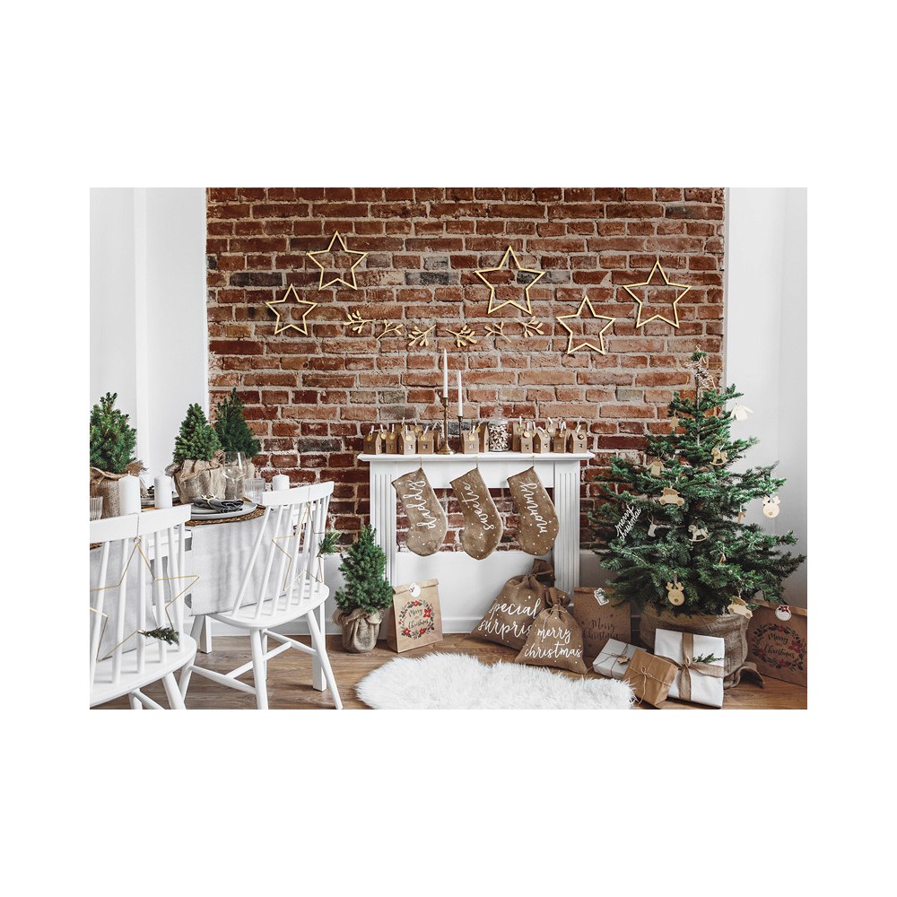 Hanging glitter stars decorations - 3 pcs.