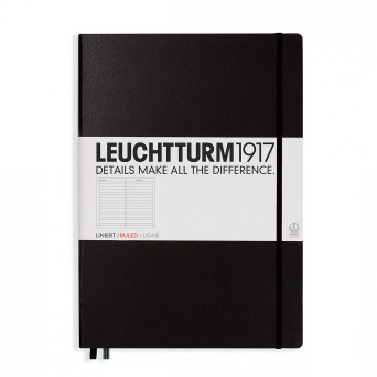 Notatnik Master Classic - Leuchtturm1917 - w linie, czarny, A4+