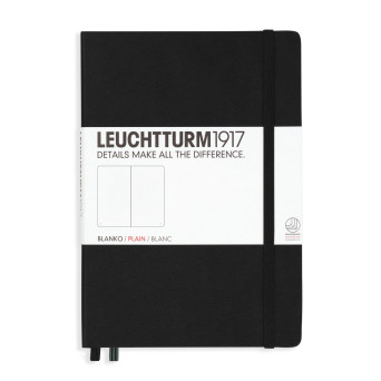 Notebook - Leuchtturm1917 - plain, black, hard cover, A5