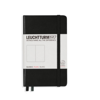 Notatnik - Leuchtturm1917 - gładki, czarny, twarda okładka, A6