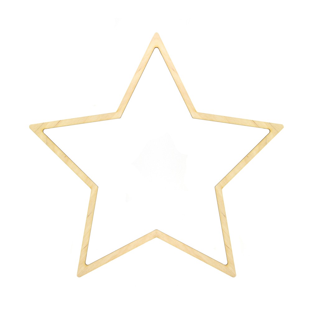 Wooden macrame base - Simply Crafting - star, 36 cm