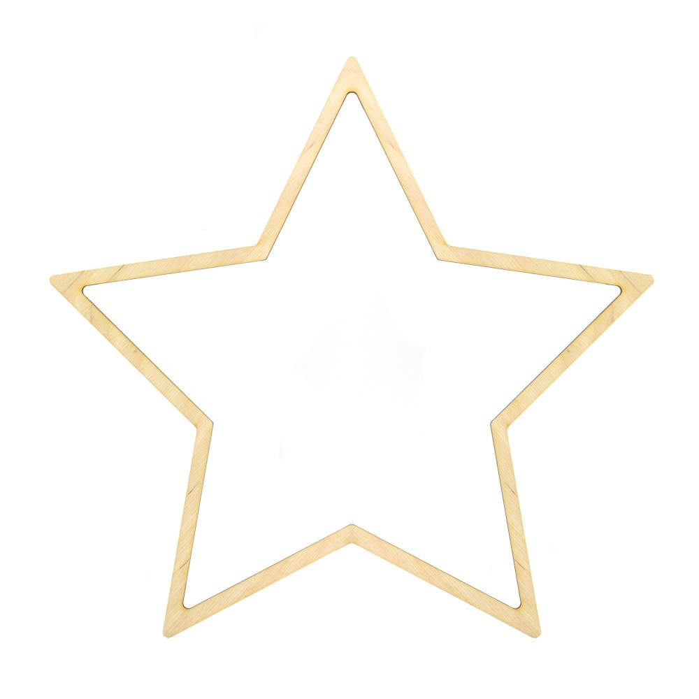 Wooden macrame base - Simply Crafting - star, 40 cm