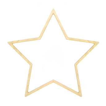 Wooden macrame base - Simply Crafting - star, 40 cm