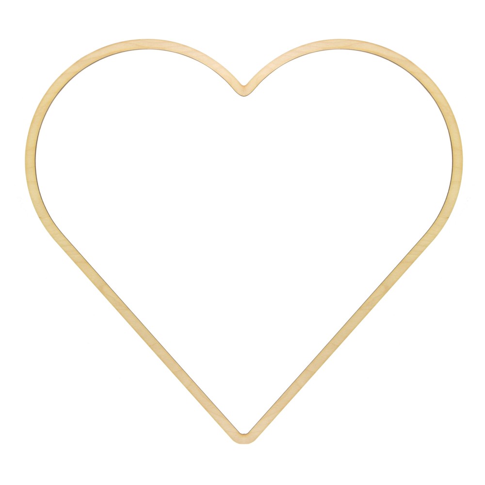 Wooden macrame base - Simply Crafting - heart, 40 cm