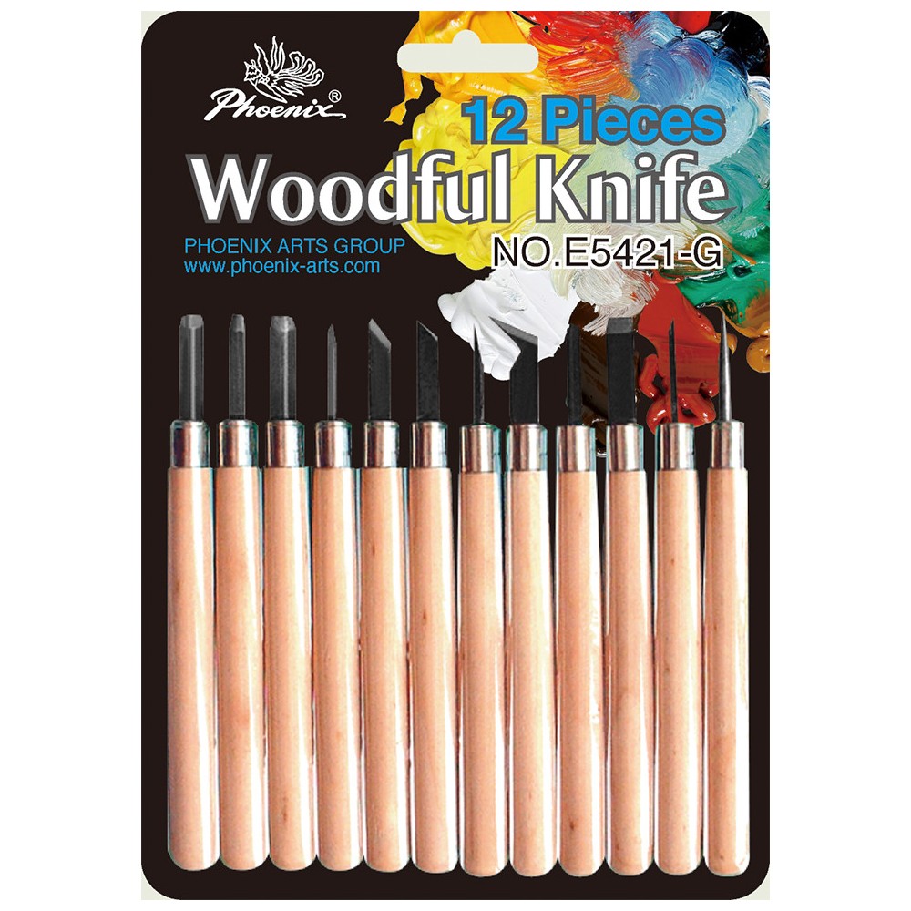 Lino Cutters set - Phoenix - 12 pcs.